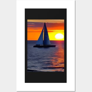 FULL SAILS AT SUNSET Posters and Art